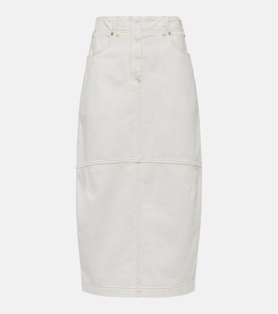 Brunello Cucinelli Denim midi skirt - Brunello Cucinelli 牛仔中长半身裙