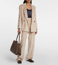 Brunello Cucinelli Double-breasted corduroy velvet blazer