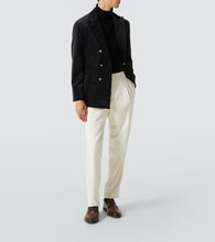 Brunello Cucinelli Double-breasted cotton velvet blazer