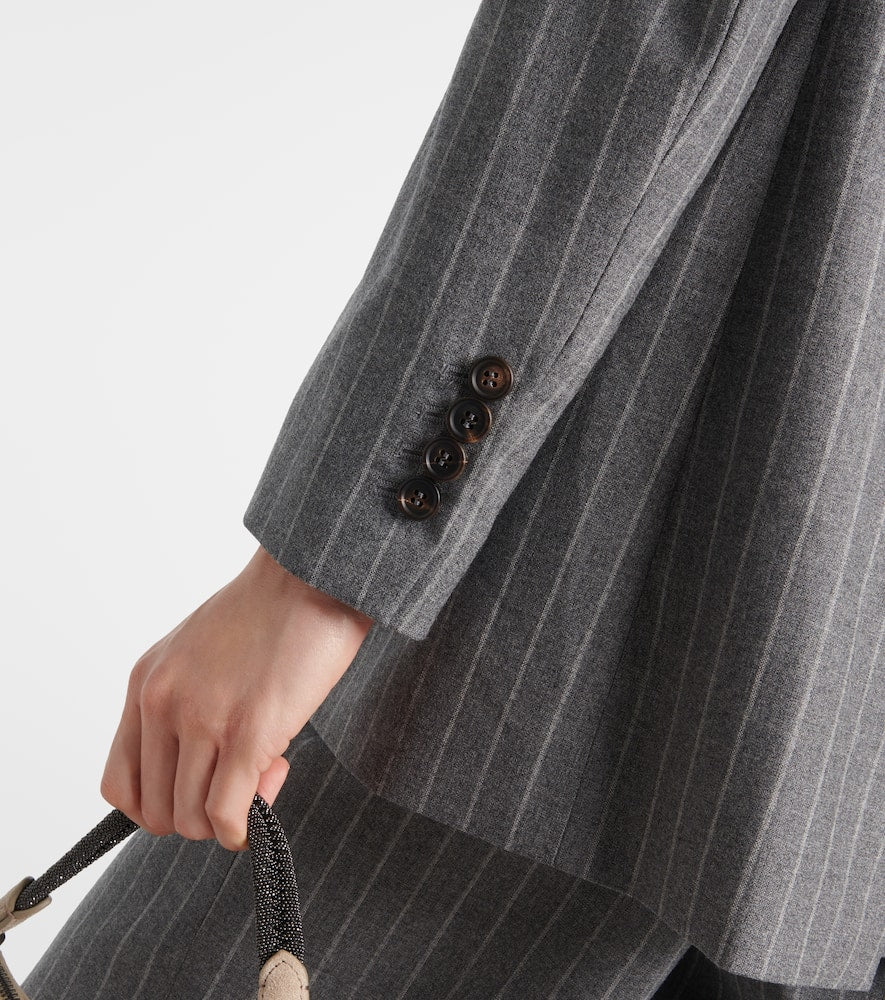 Brunello Cucinelli Double-breasted virgin wool blazer