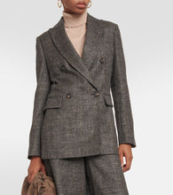 Brunello Cucinelli Double-breasted virgin wool-blend blazer