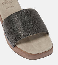 Brunello Cucinelli Embellished clog slides