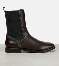 Brunello Cucinelli Embellished leather Chelsea boots