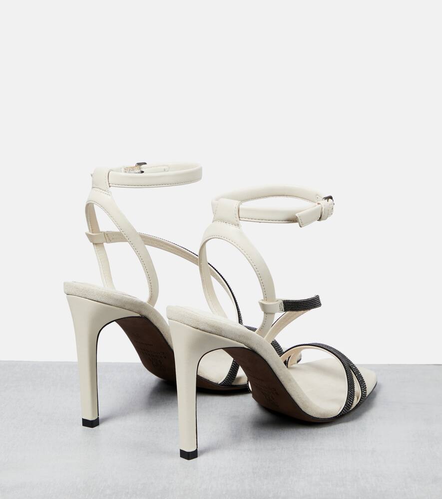 Brunello Cucinelli Embellished leather sandals
