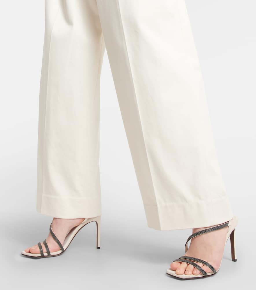 Brunello Cucinelli Embellished leather sandals