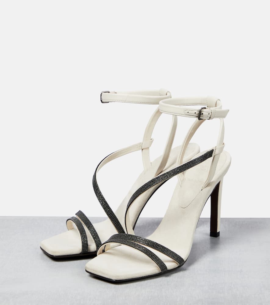 Brunello Cucinelli Embellished leather sandals