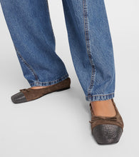 Brunello Cucinelli Embellished suede ballet flats