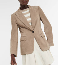 Brunello Cucinelli Embellished suede blazer