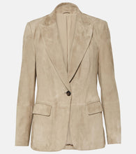 Brunello Cucinelli Embellished suede blazer