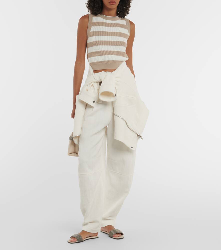 Brunello Cucinelli Embellished suede sandals
