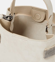 Brunello Cucinelli Embellished suede shoulder bag