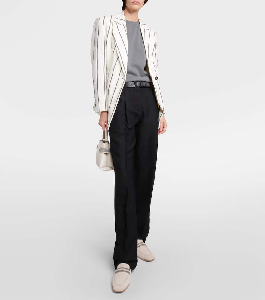 Brunello Cucinelli Embellished suede shoulder bag