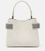 Brunello Cucinelli Embellished suede shoulder bag