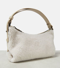 Brunello Cucinelli Faux shearling shoulder bag
