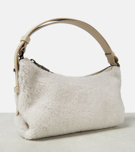 Brunello Cucinelli Faux shearling shoulder bag
