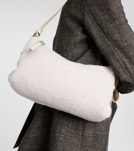 Brunello Cucinelli Faux shearling shoulder bag
