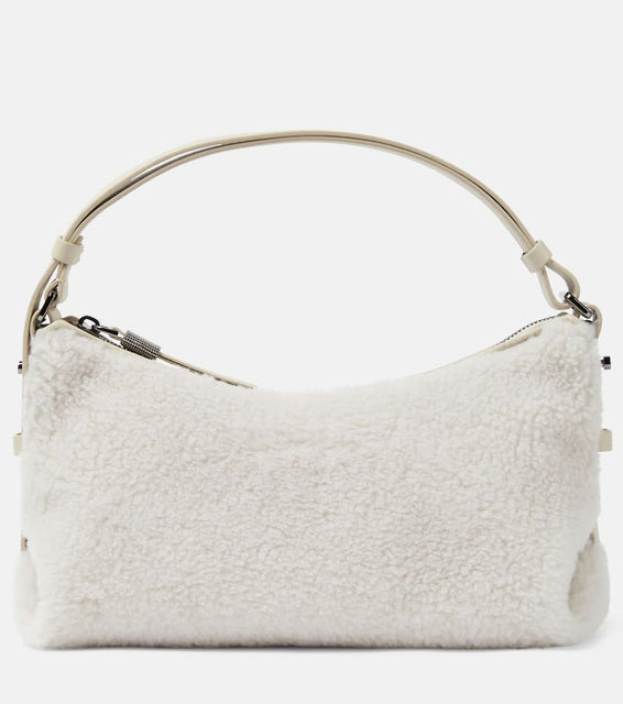 Brunello Cucinelli Faux shearling shoulder bag