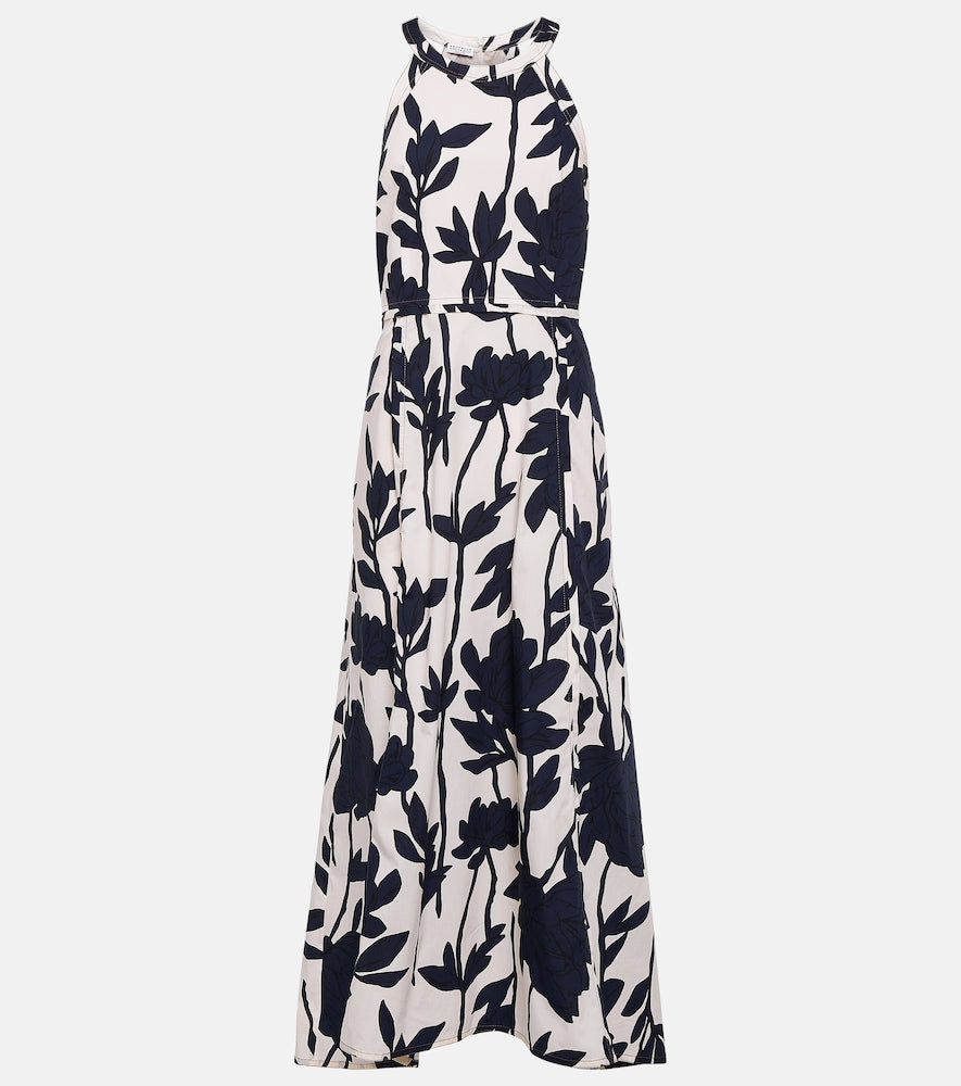 Brunello Cucinelli Floral cotton midi dress. Brunello Cucinelli 花卉棉质中长连衣裙