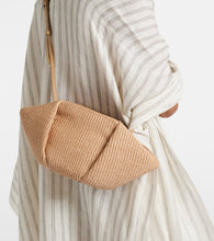 Brunello Cucinelli Fold-Over Small raffia clutch