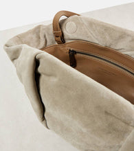 Brunello Cucinelli Fold-Over Small suede clutch