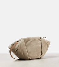 Brunello Cucinelli Fold-Over Small suede clutch