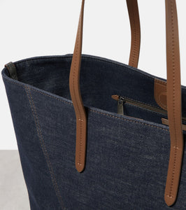 Brunello Cucinelli Foulard Large denim tote bag