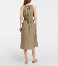 Brunello Cucinelli Halterneck cotton-blend midi dress