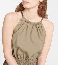 Brunello Cucinelli Halterneck cotton-blend midi dress