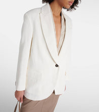 Brunello Cucinelli Herringbone cotton and linen blazer