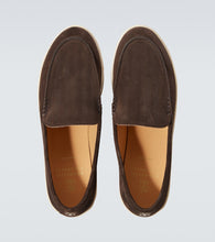 Brunello Cucinelli Herringbone suede loafers
