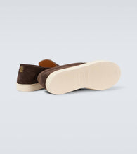 Brunello Cucinelli Herringbone suede loafers
