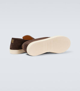 Brunello Cucinelli Herringbone suede loafers