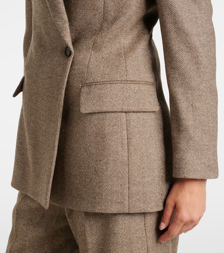 Brunello Cucinelli Herringbone wool-blend blazer