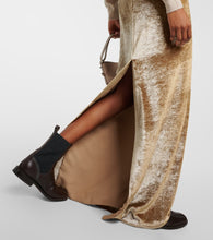 Brunello Cucinelli High-rise velvet maxi skirt