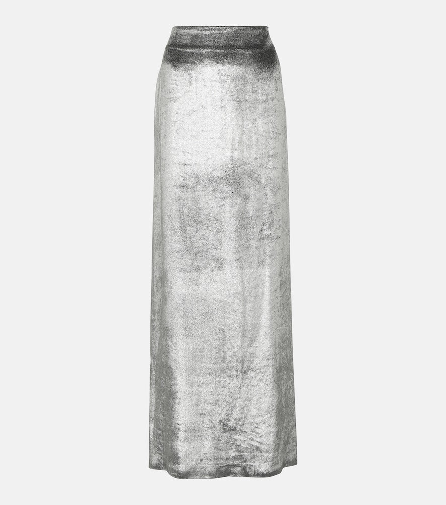 Brunello Cucinelli High-rise velvet maxi skirt - Brunello Cucinelli 高腰天鹅绒超长半身裙