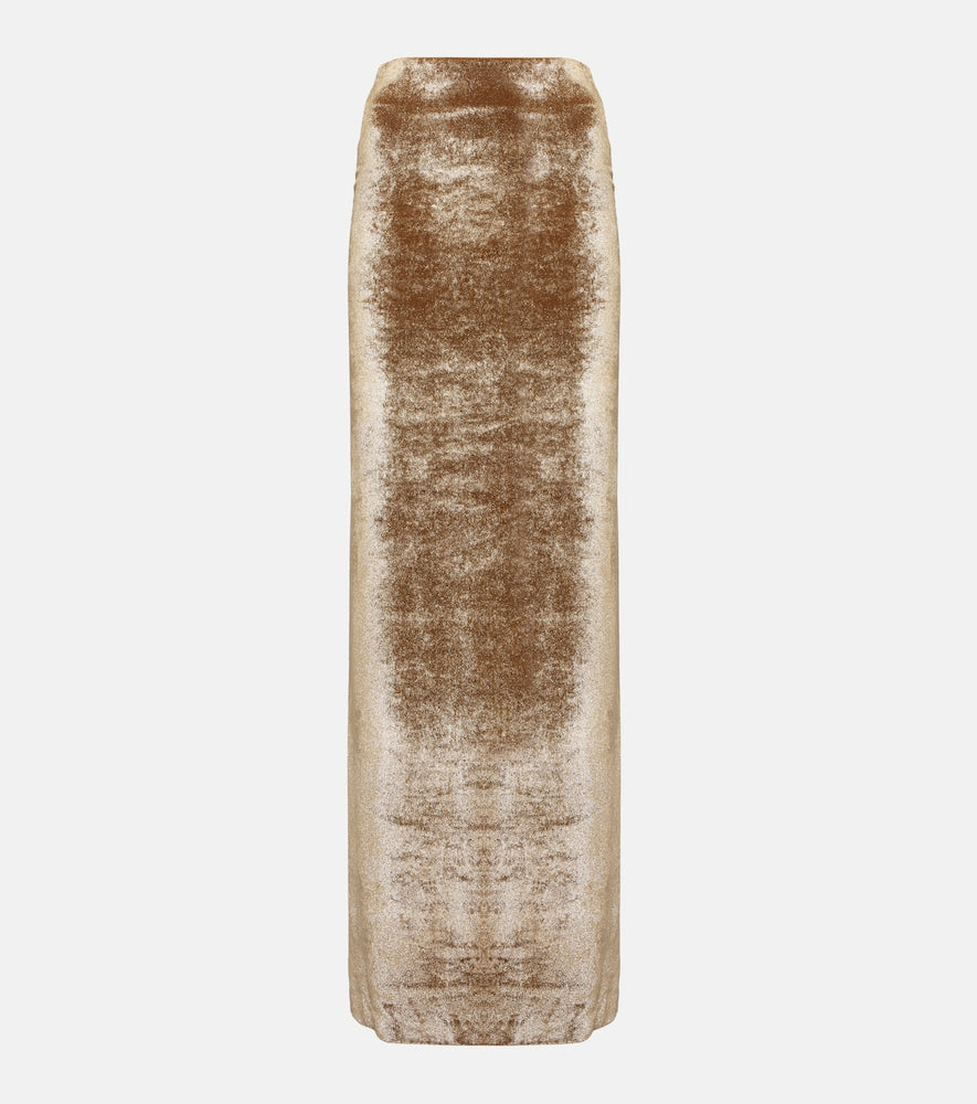 Brunello Cucinelli High-rise velvet maxi skirt - Brunello Cucinelli 高腰天鹅绒超长半身裙