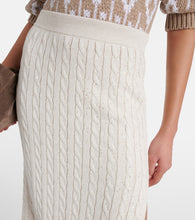 Brunello Cucinelli Knit cotton-blend midi skirt