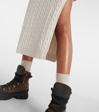 Brunello Cucinelli Knit cotton-blend midi skirt