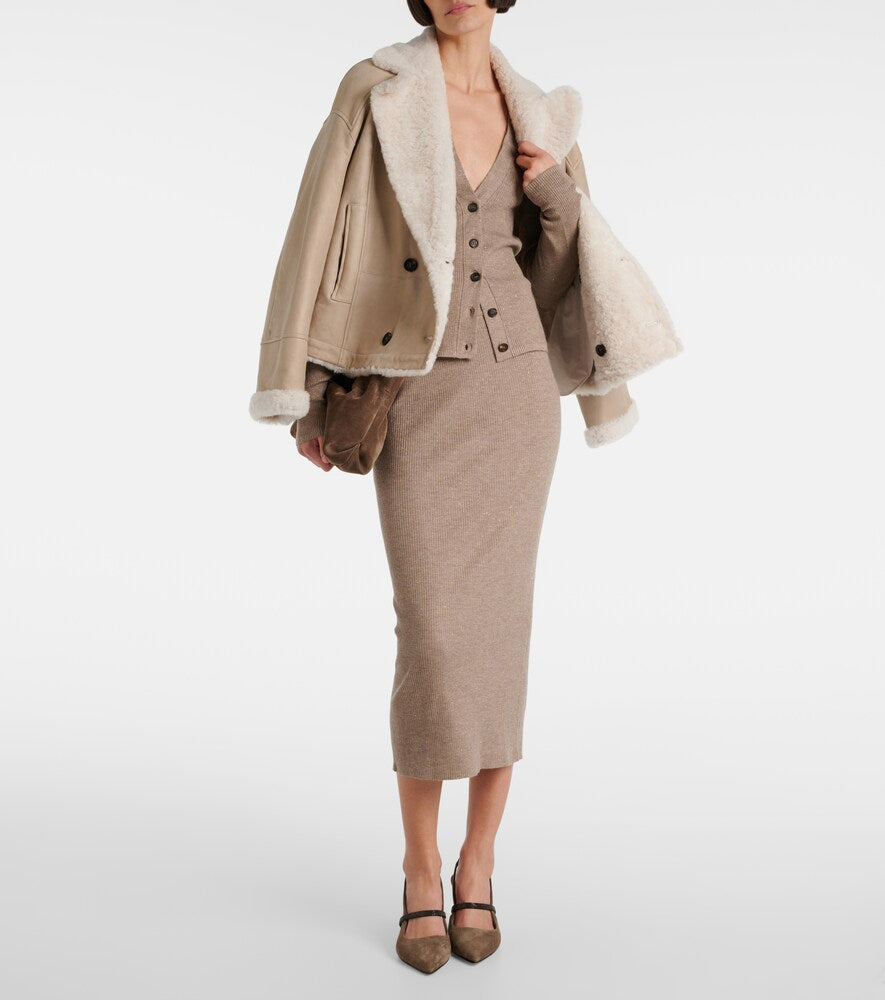 Brunello Cucinelli Knitted midi skirt
