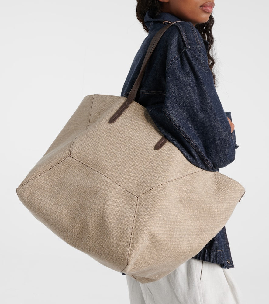Brunello Cucinelli Large canvas tote bag