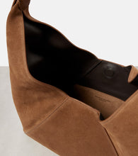 Brunello Cucinelli Large paneled suede shoulder bag