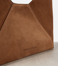 Brunello Cucinelli Large paneled suede shoulder bag