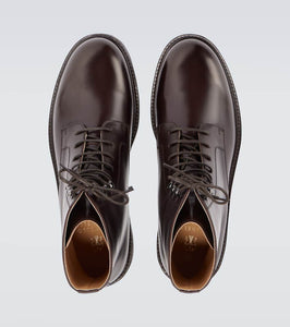 Brunello Cucinelli Leather lace-up boots