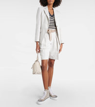 Brunello Cucinelli Leather-trimmed high-top sneakers