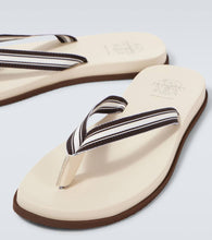 Brunello Cucinelli Leather-trimmed slippers