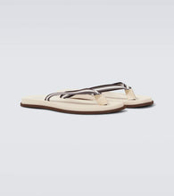 Brunello Cucinelli Leather-trimmed slippers