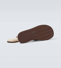 Brunello Cucinelli Leather-trimmed slippers