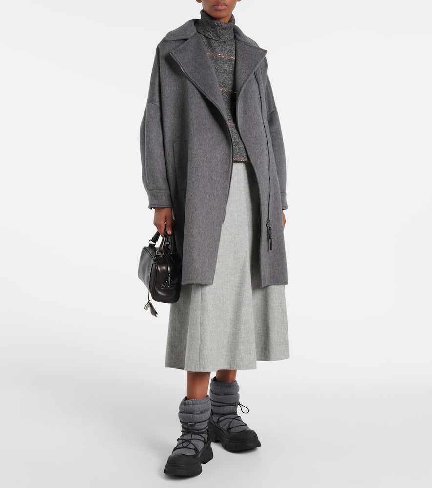 Brunello Cucinelli Leather-trimmed snow boots