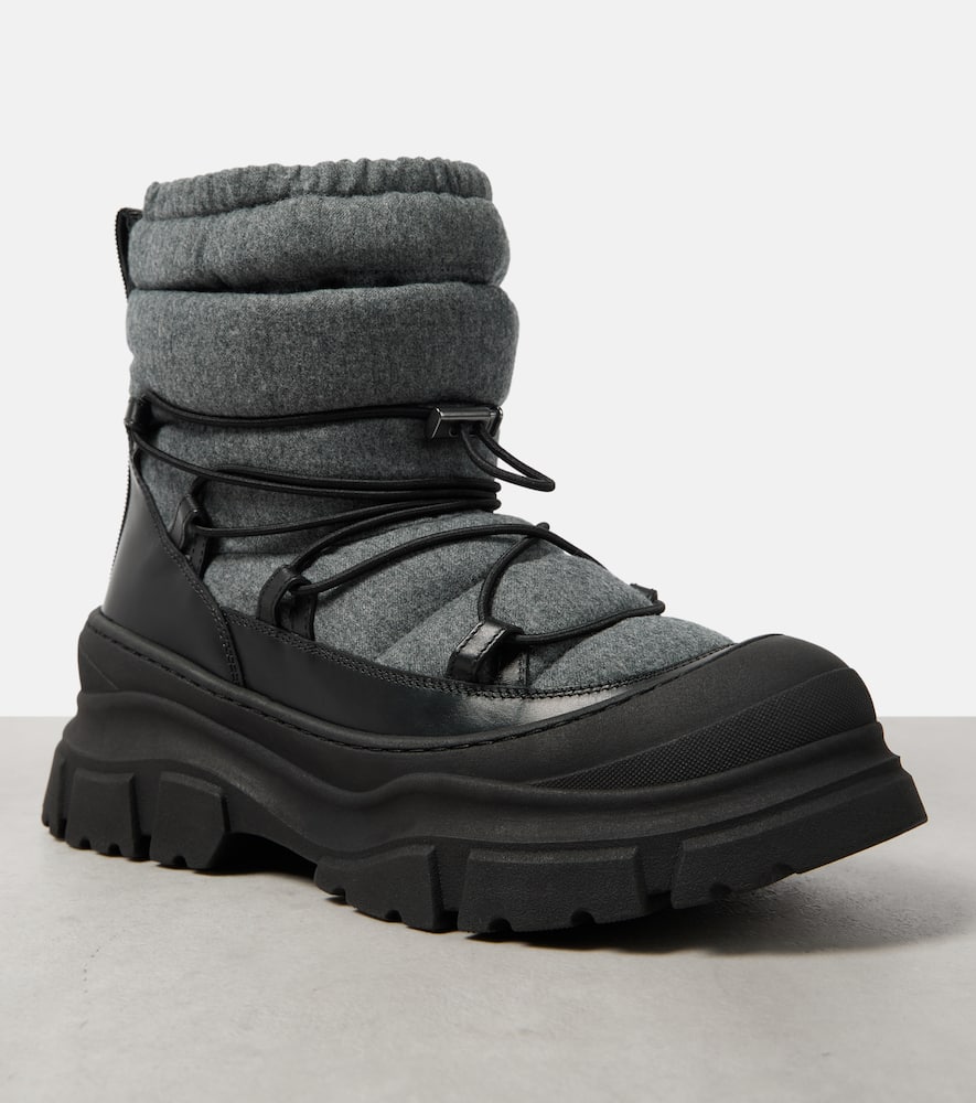 Brunello Cucinelli Leather-trimmed snow boots