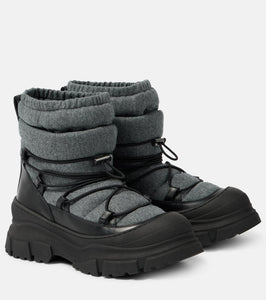 Brunello Cucinelli Leather-trimmed snow boots